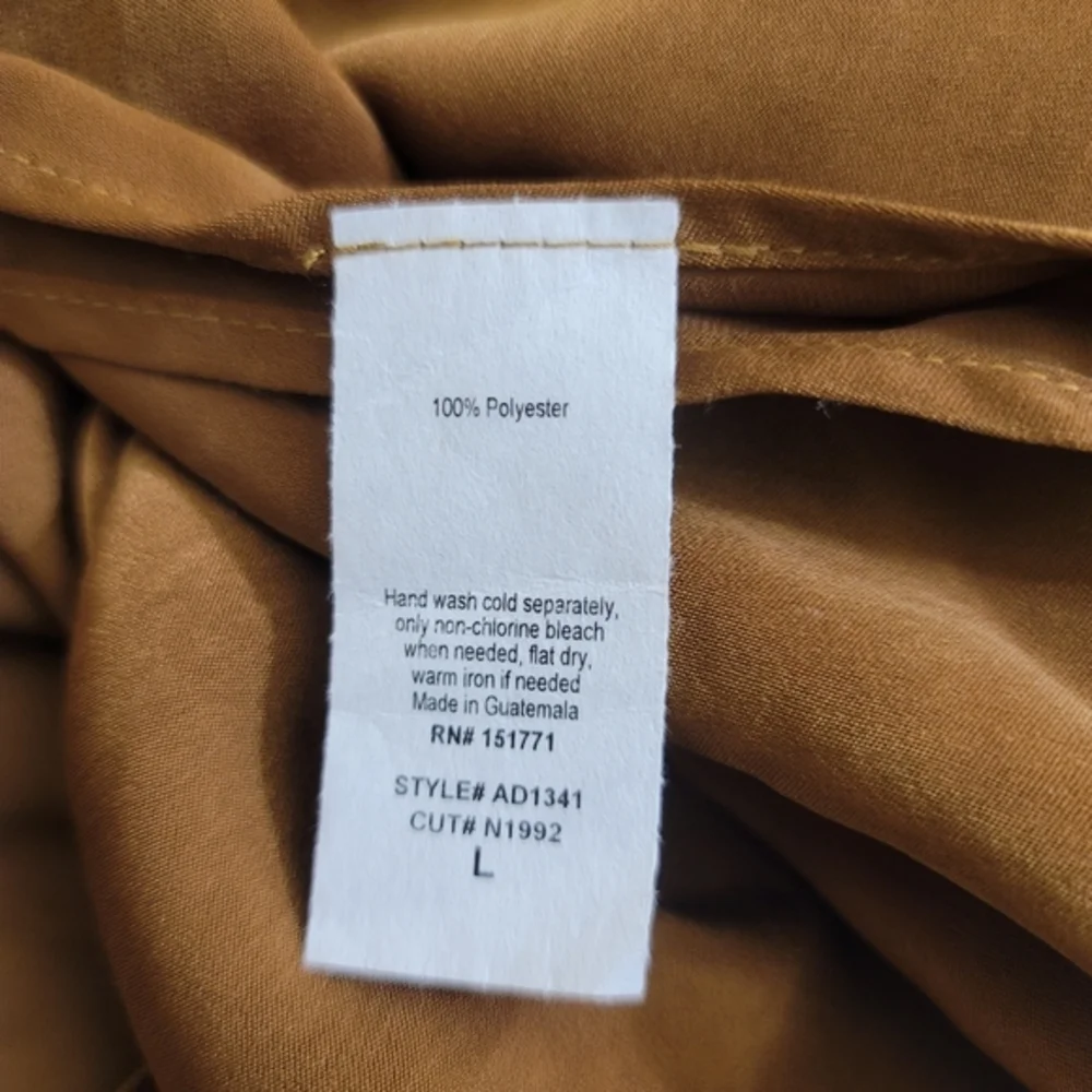 GILLI Dress One Shoulder Woven Draped Mini, size Large, Copper‎ Brown